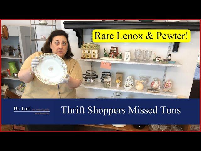 Rare Lenox & Pewter! Shoppers Missed Depression Glass, Nippon, Porcelain - Thrift with Me Dr. Lori