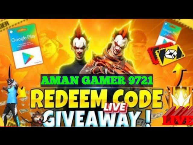 Free fire new live giveaway ff live team code giveaway Aman Gamer 9721