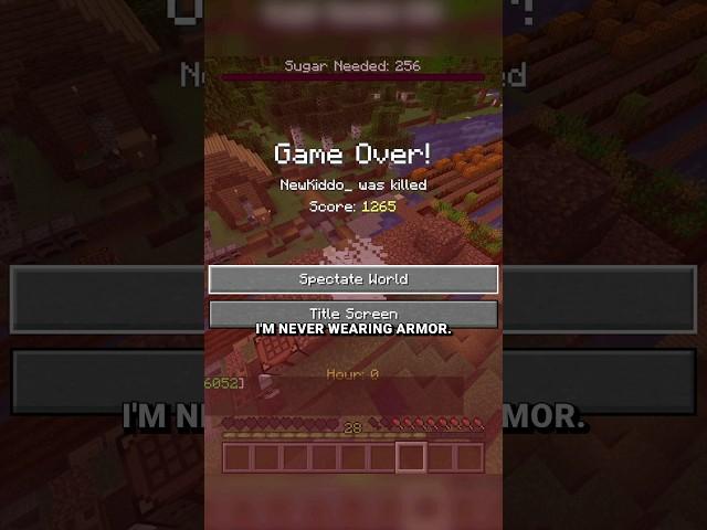 Wearing ARMOR made me DIE?? 