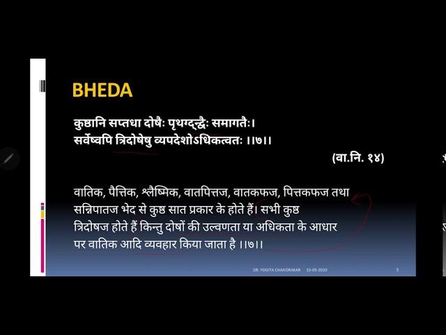 KUSHTHA NIDANAM PART 1 by Dr.Yogita Chandrakar