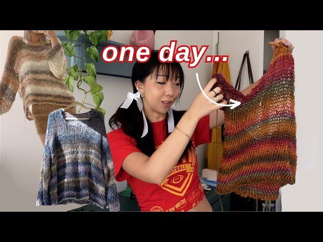 trying to knit a sweater in one day...(i was humbled)