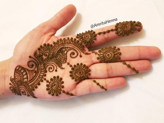 2 MINUTE MEHENDI DESIGN | LEARN EASY HENNA MEHNDI IN 2 MINUTES