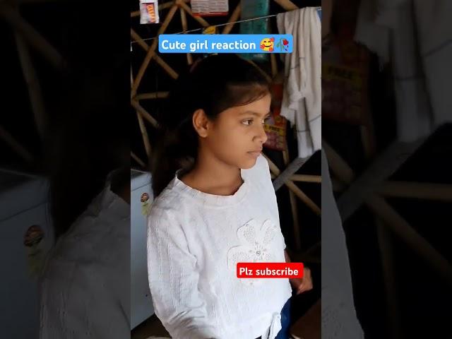 "Cute Girl's Adorable Reaction Caught on Camera | #Shorts"