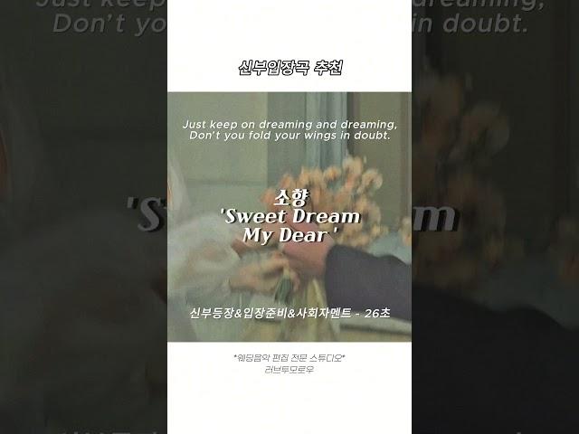신부 입장곡 추천! 'Sweet Dream, My Dear' #신부입장곡추천 #신부입장곡