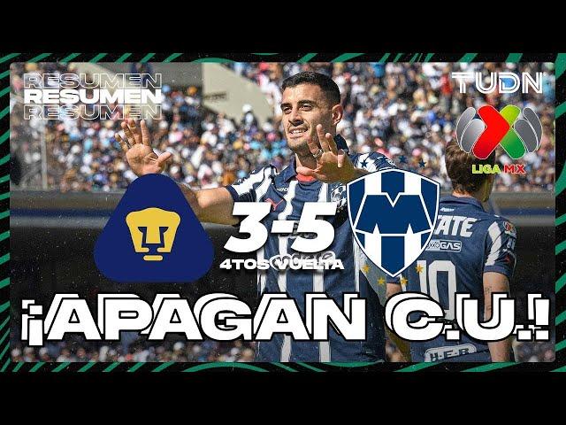 HIGHLIGHTS | Pumas 3 (3)-(6) 5 Monterrey | Liga Mx -AP2024 - 4tos de Final - VUELTA | TUDN