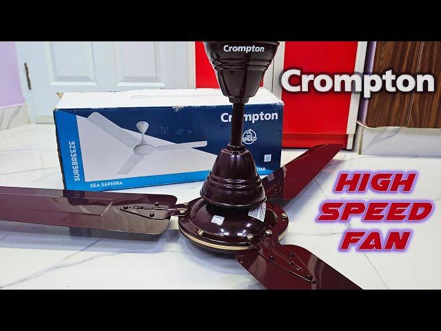 Crompton Ceiling Fan - SUREBREEZE SEA SAPPHIRA 1200mm Unboxing And Installation