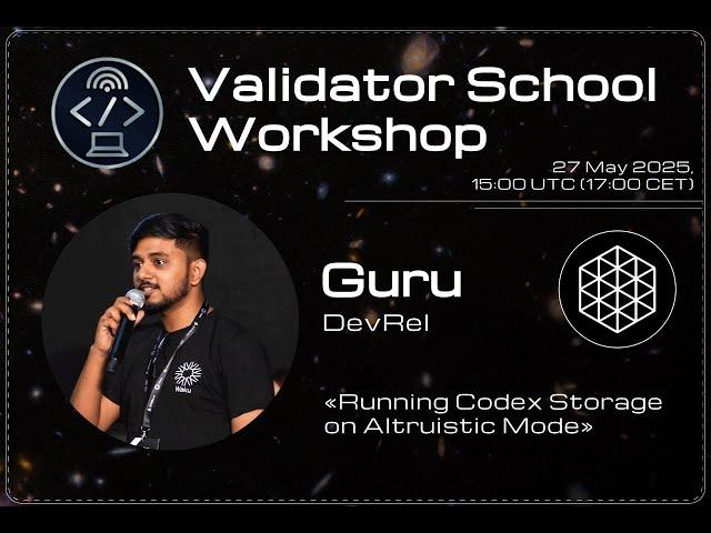 Running Codex Storage on Altruistic Mode - Validator School Workshop