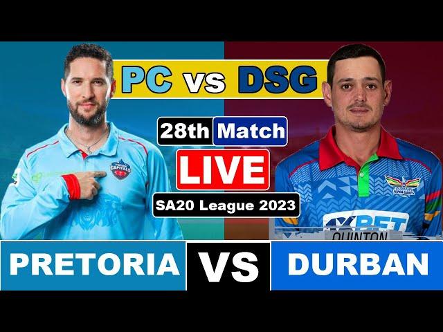 Live: South africa t20 : Pretoria Capitals vs Durban Super Giants Match Live Commentary | Live score