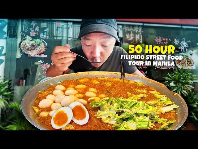 50 HOUR Filipino STREET FOOD & SEAFOOD MARKET Tour! BEST CHEAP EATS in Manila