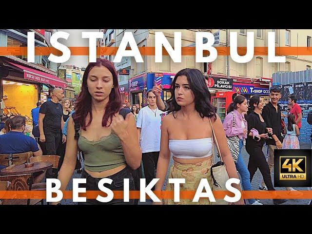 Istanbul Turkey 2022 Beşiktaş Bazaar Walking Tour | 4K Ultra HD 60FPS