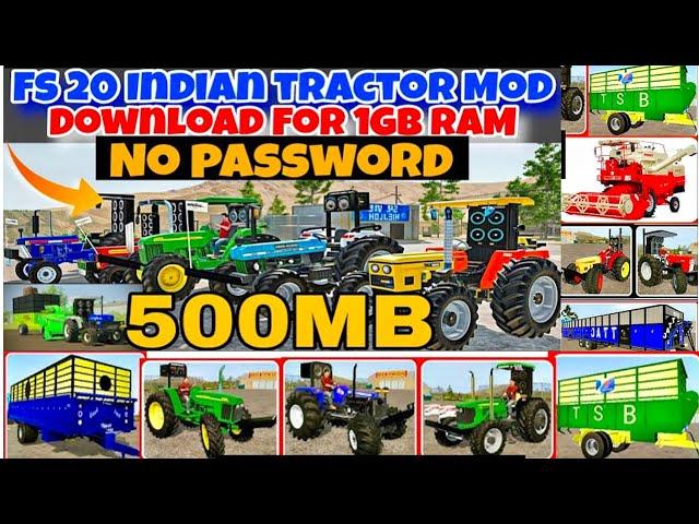 Fs 20 indian tractor mod | fs 20 lite | 500 MB