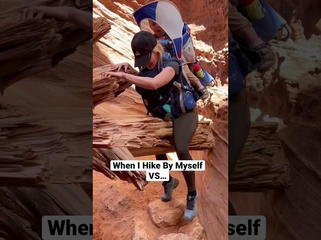 Hiking Alone VS When My Husband Comes #hikingwithkids #momlife #hikingadventures #hikinglife #moms