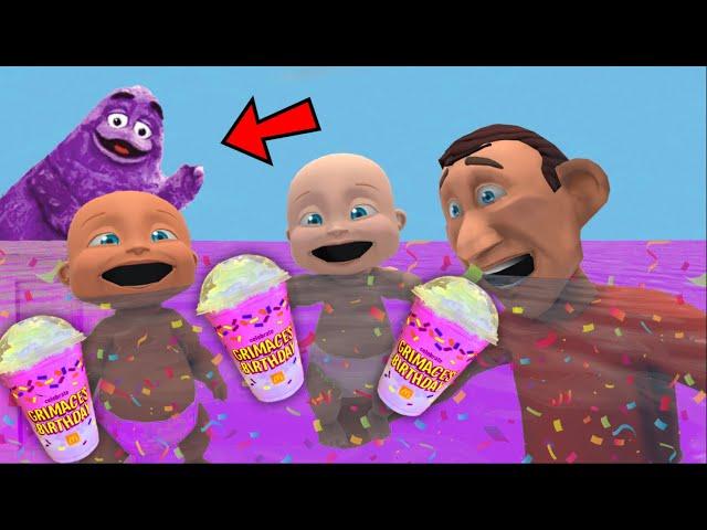 Two Babies FLOOD House with GRIMACE SHAKE!