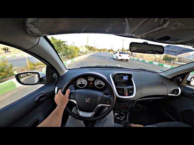 رانندگی با پژو ۲۰۷ پانوراما ، سقف شیشه ای  pov driving with peugeot 206 plus