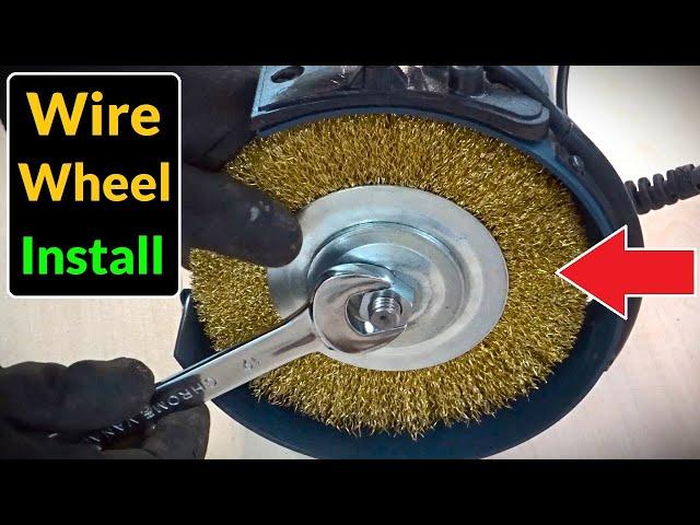 How to Install a Wire Wheel on a Bench Grinder ( 2 Types of Wheel )