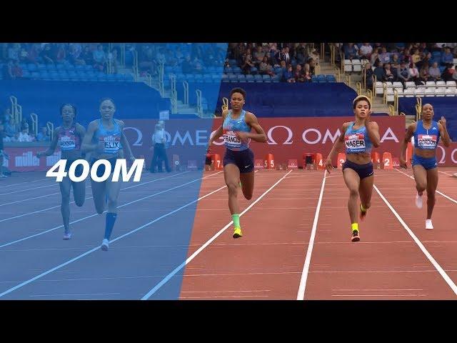 19 year old Salwa Naser beats Allyson Felix in the 400m - IAAF Diamond League Birmingham 2017