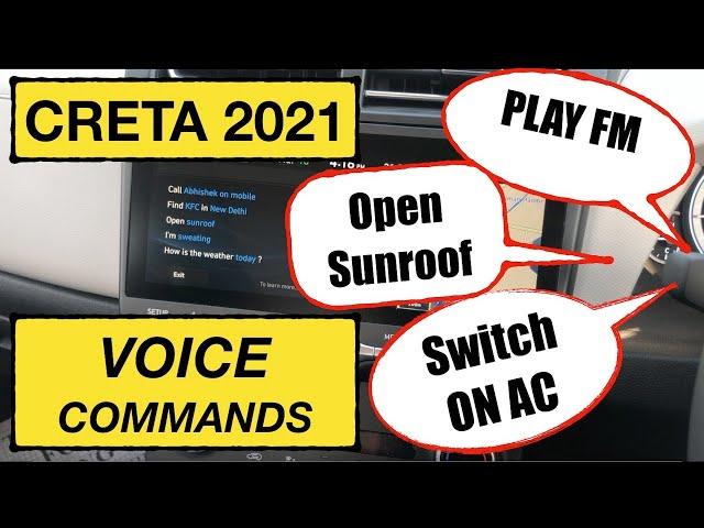 Creta SX Bluelink Features Explained | "Hello BlueLink" Voice Command | Open Sunroof | Creta 2021