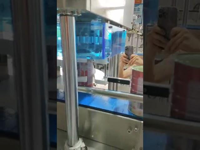 Dia 99mm 깡통 자동 캔 시밍 기계, 자동 서보 곡물 분말 금속 캔 시머 기계