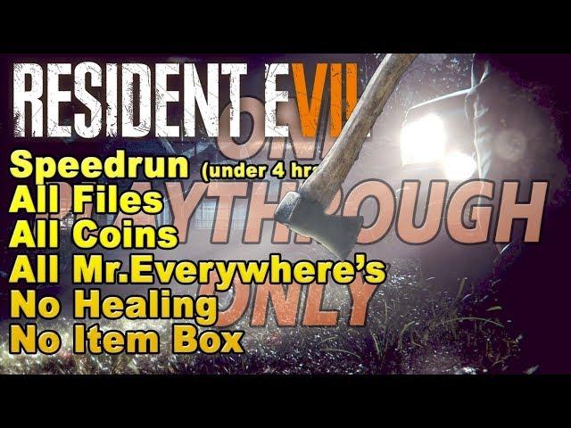 Resident Evil 7 Full Game Walkthrough - Speedrun All collectibles No Item Box No Healing