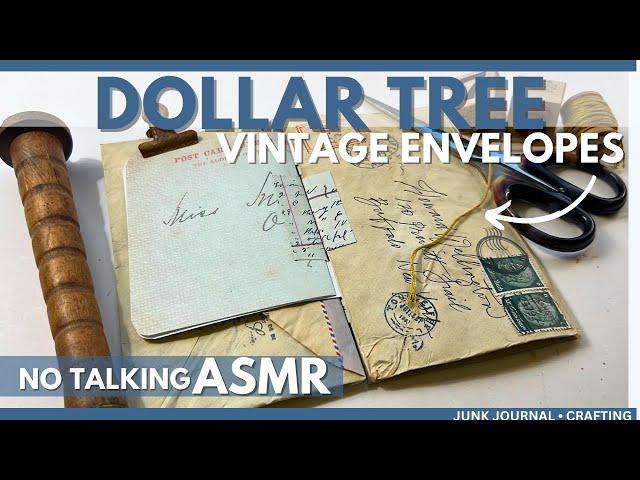 Cozy Fall Craft  Peaceful ASMR: Turning Dollar Tree Finds into Timeless Vintage Envelopes #journal