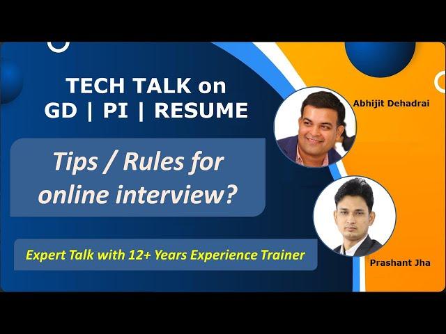 Tips for online interview | Rules to follow during online interview