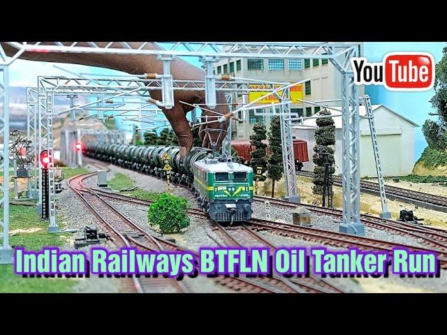 Indian Railways HO Scale BTFLN Oil Tankers Running Session | Indian Model Train | train video