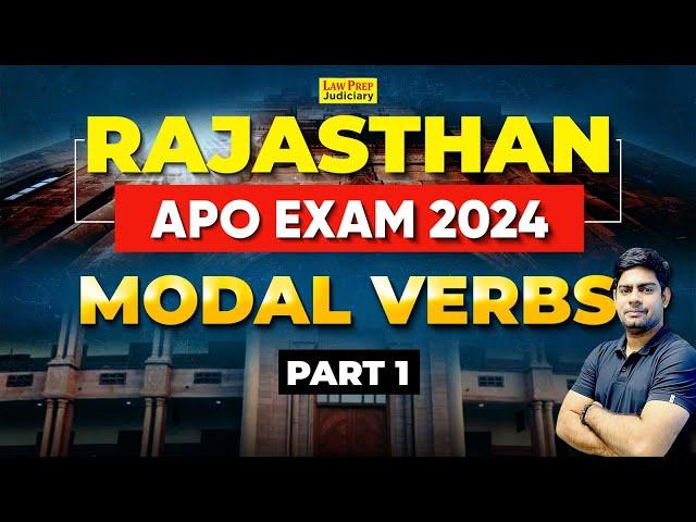 Rajasthan APO Exam 2024 | Modal Verbs | Part 1 | English for Rajasthan APO Exam 2024