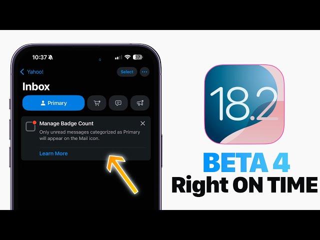 iOS 18.2 Beta 4 - Right on Time!