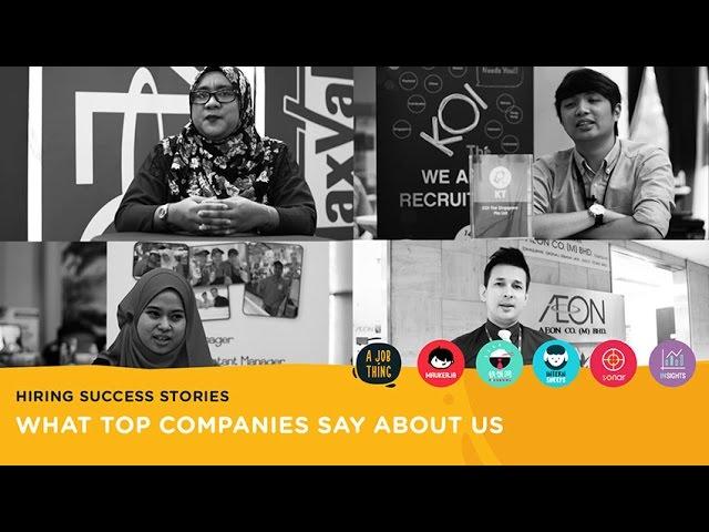 Hiring Success Stories: WHAT TOP COMPANIES SAY ABOUT US