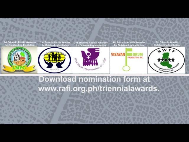 6th RAFI Triennial Awards Call for Nominations (Public Service Announcement - English) | RAFI Cebu