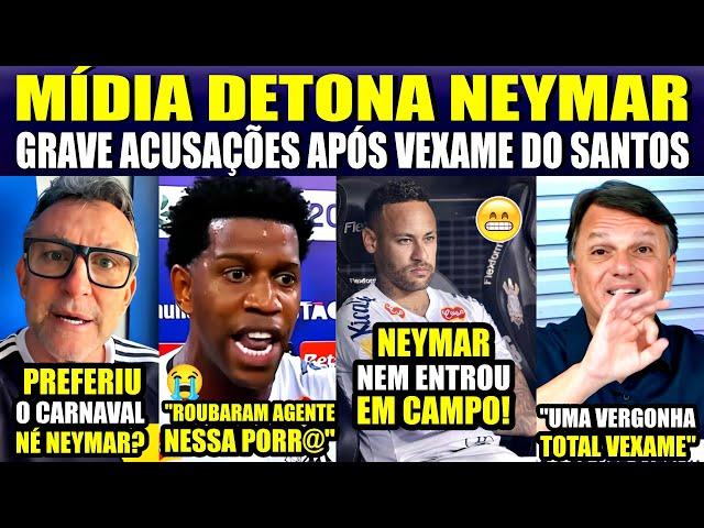 NEYMAR É DETONADO PELO MÍDIA APÓS ELIMINAÇÃO VEXATÓRIA DO SANTOS! GIL REVOLTADO FAZ GRAVE ACUSAÇÕES