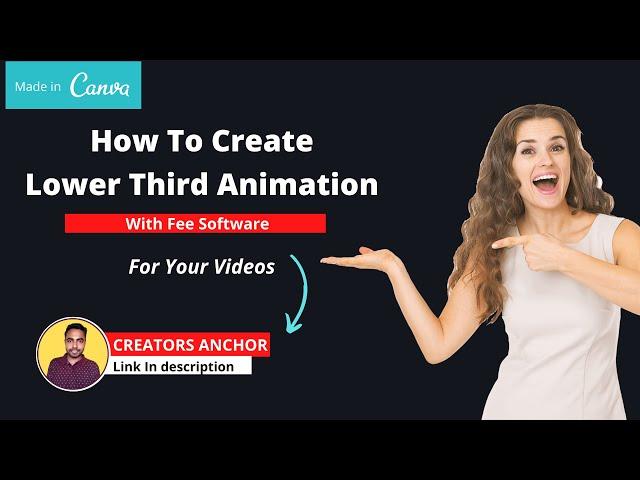 How to create Lower Third Animation using Canva for free with Free software | Canva Design Tutorial