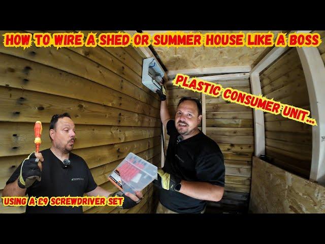 Shed Rewire - Power, lighting and solar... Summer House - Garage - Shed wiring start to finish