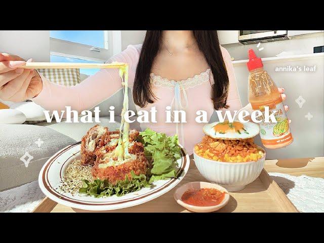 what i eat in a week in the new apartment  easy & realistic recipes, sushi tacos, starting a blog!