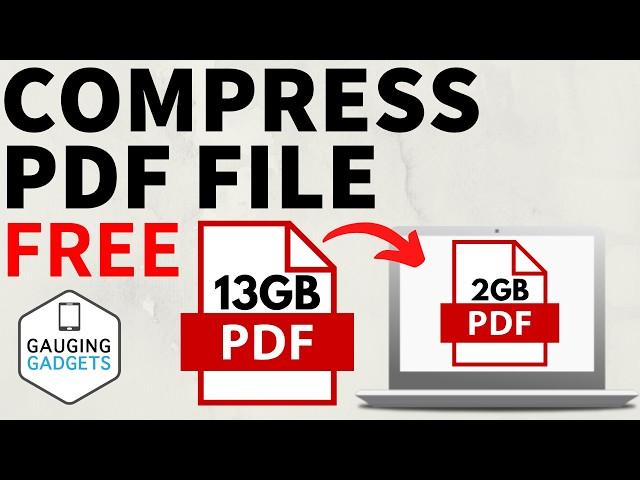How to COMPRESS PDF File Size Without Losing Quality  - FREE