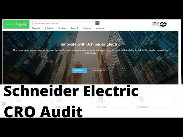 Schneider Electric CRO Audit | 6x6 Booster Audit: Conversion Rate Optimization