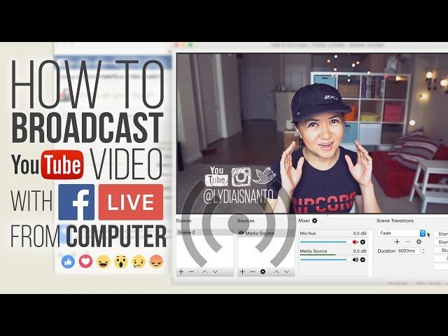 HOW TO BROADCAST a Video file to FACEBOOK LIVE from computer