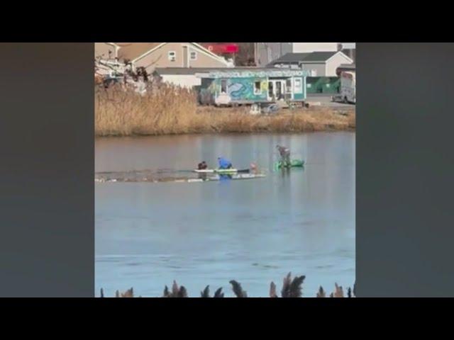 Long Island woman rescues man from icy creek