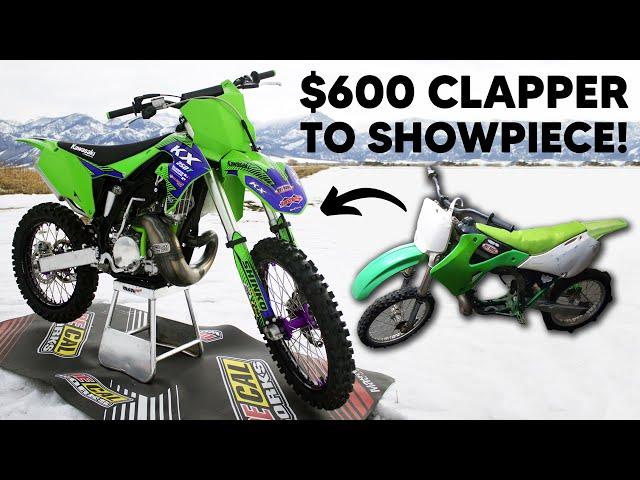 Incredible Rebuild of a 20 Year Old Dirtbike! KX250 Transformation Timelapse