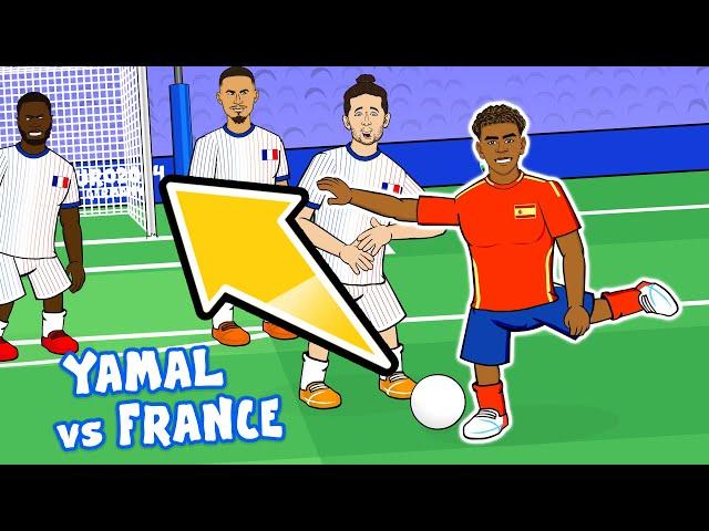 YAMAL SCORES A SCREAMER! (Spain vs France Euro 2024 Parody Goals Highlights)