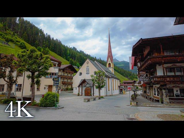 Walking from Vorderlanersbach to Tux, Tuxertal, Austria  4K