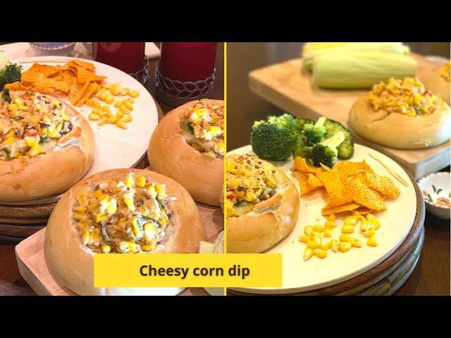 Cheese  corn dip | Mexican Cheese Dip | street style  Dip | creamy&spicy hot corn Dip |