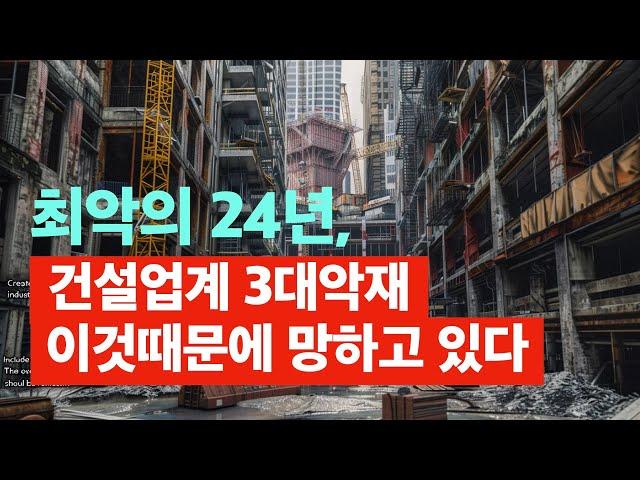 최악의24년,건설업계 3대악재와 건설사 생존전략은? 건축사이관용