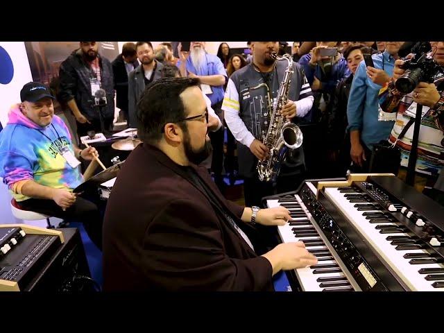 Joey DeFrancesco at NAMM 2020 on the Viscount Legend 70’s piano