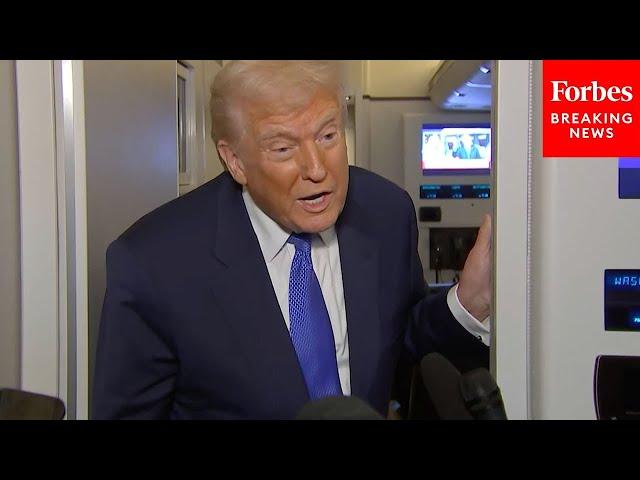 FULL AIR FORCE ONE GAGGLE: Trump Takes Multiple Questions From Reporters On Flight To D.C.