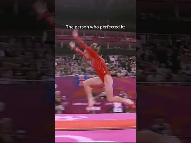 And the judges still deduct the second one #gymnastics #olympics #perfect #vault