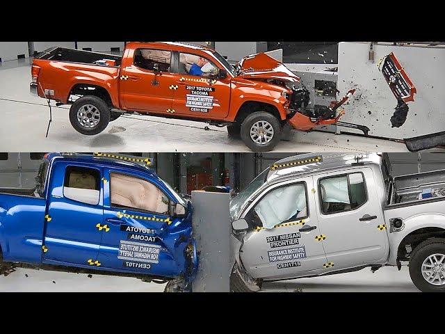 CRASH TEST Pickup Trucks - Chevy Colorado, Toyota Tacoma, Nissan Frontier