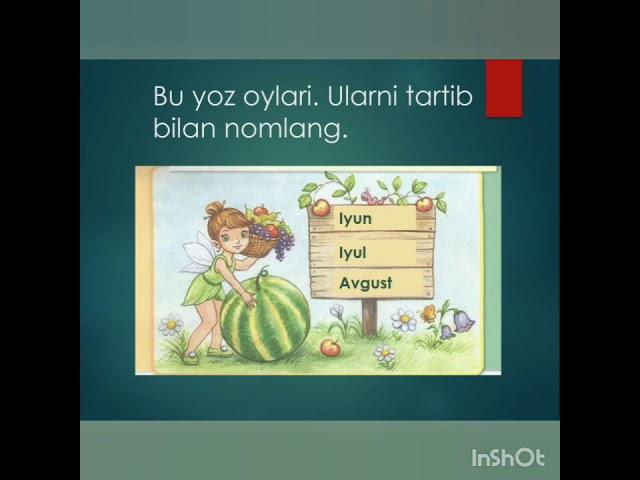 Yoz fasli. Nutq o‘stirish mashg‘uloti.