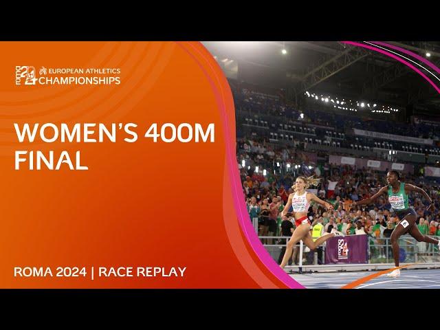 Kaczmarek  Adeleke!  Women's 400m final replay | Roma 2024