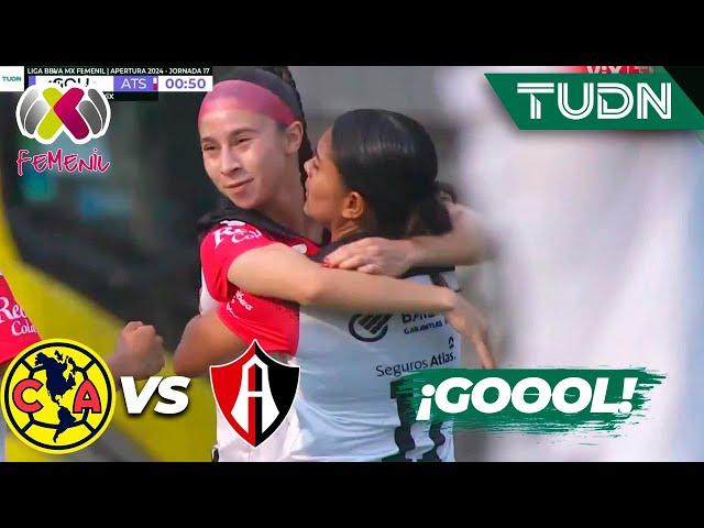 ¡Ni un minuto y Atlas ya lo gana! | América 0-1 Atlas | Liga Mx Femenil AP2024-J16 | TUDN